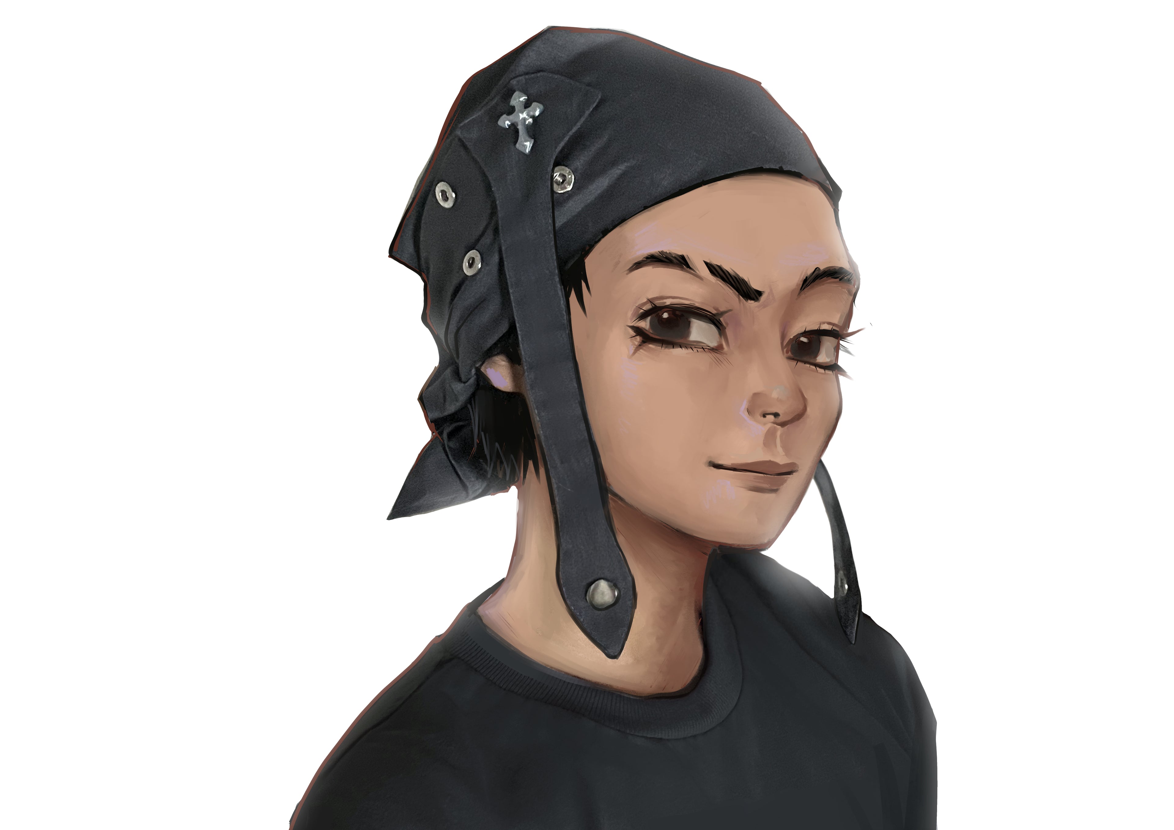 (Pre-order)Ezz Bandana(Dark Gray-Cross)